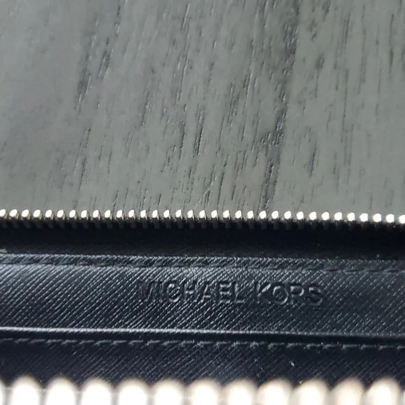 Michael Kors Black and White Polka Dot Wallet - Picture 10 of 14